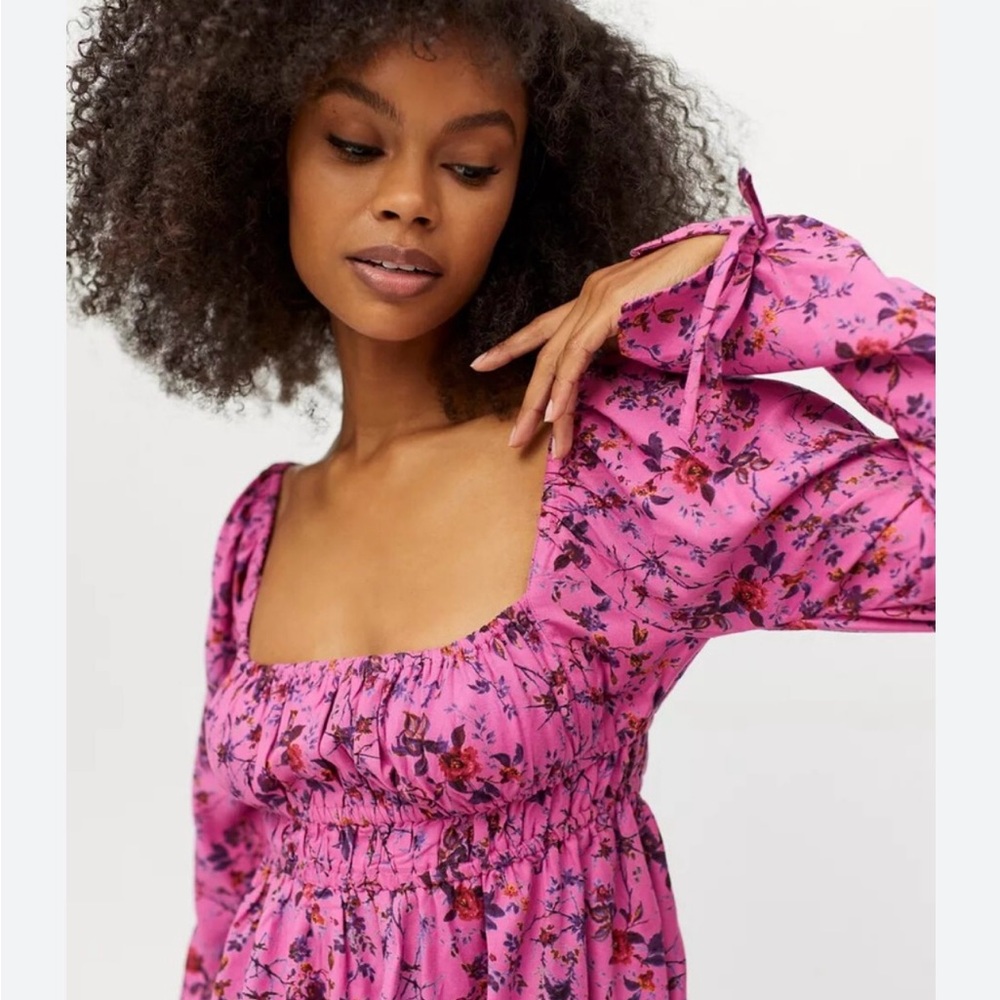 Urban Outfitters Pink Floral Blouse